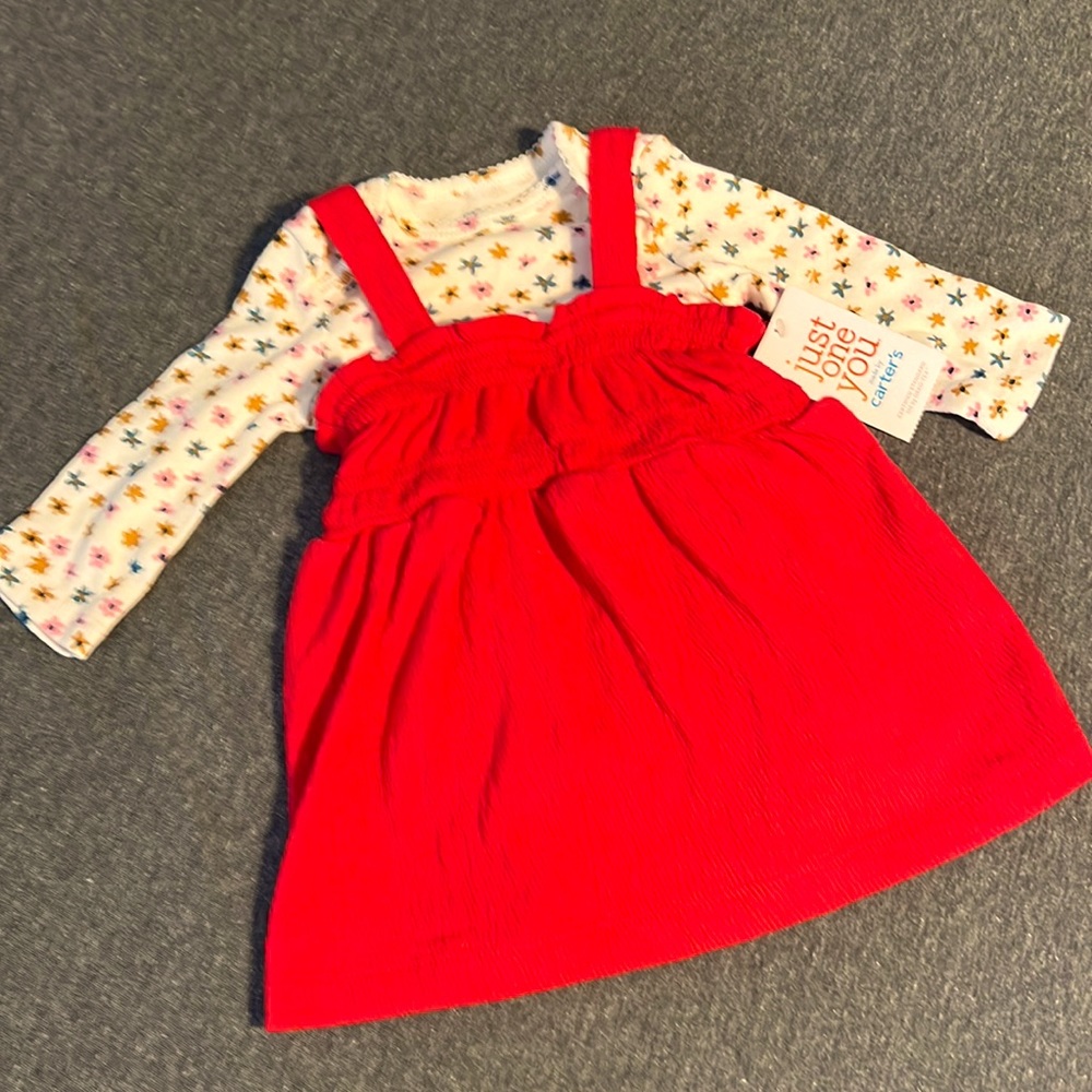 Carter’s Girl 3-Pc Red Dress w/Romper